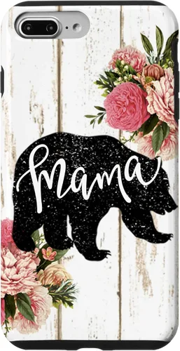 Vista 12 de Funda para iPhone 12 mini rústico de la casa rural linda mamá Woodgrain Shiplap Board Mama Bear
