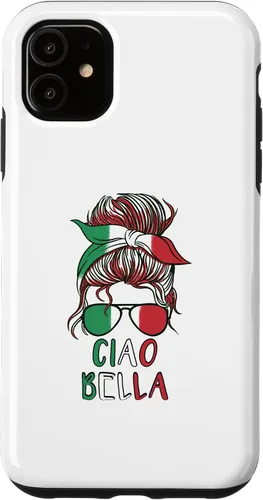 Vista 8 de Ciao Bella Italian Woman with Sunglasses Flag Italy Colors Case for iPhone 17