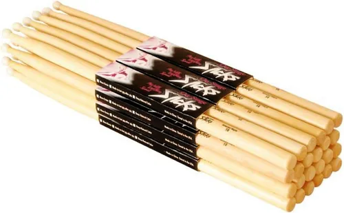 Vista 2 de OnStage On-Stage Baquetas de arce 2B con punta de madera, 12 pares