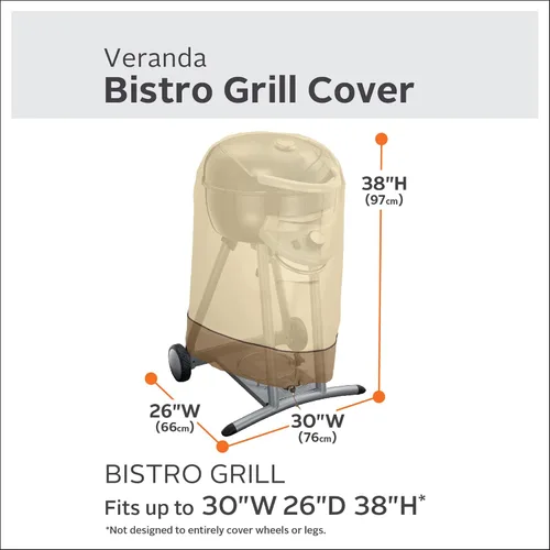 Vista 2 de Classic Accessories Veranda - Cubierta para parrilla de barbacoa Bistro resistente al agua de 30 pulgadas