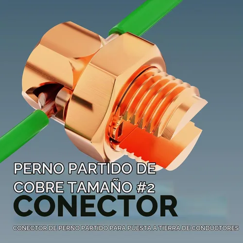 Vista 2 de Tamaño #2 - Perno dividido de conexión a tierra – Conector de perno dividido de resistencia superior número 2 para conductores de cobre – Edición