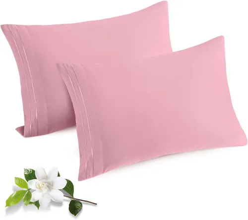 Vista 12 de Horbaunal Paquete de 2 fundas de almohada de microfibra de tamaño estándar, color azul, con cierre de sobre, 1800 hilos, suaves y resistentes al