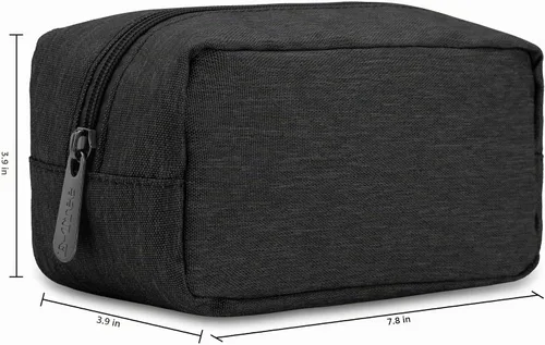 Vista 5 de Bolsa de maquillaje E-Tree, estuche mediano de viaje con cremallera para bolso, estuche de cosméticos con cepillo para el cuidado de la piel