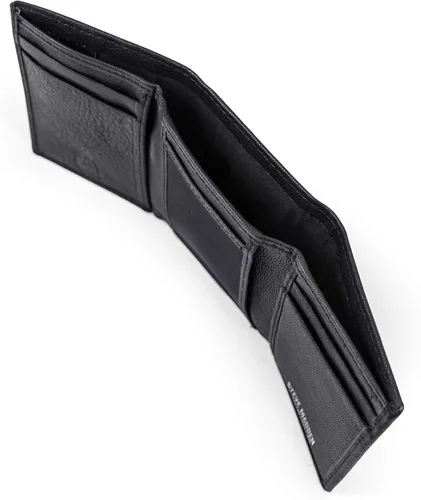 Vista 8 de Steve Madden Billetera triple RFID para hombre con ventana de identificación
