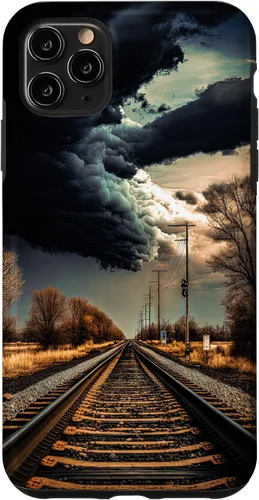 Vista 13 de Railroad Train Tracks Storm - Carcasa para iPhone 17