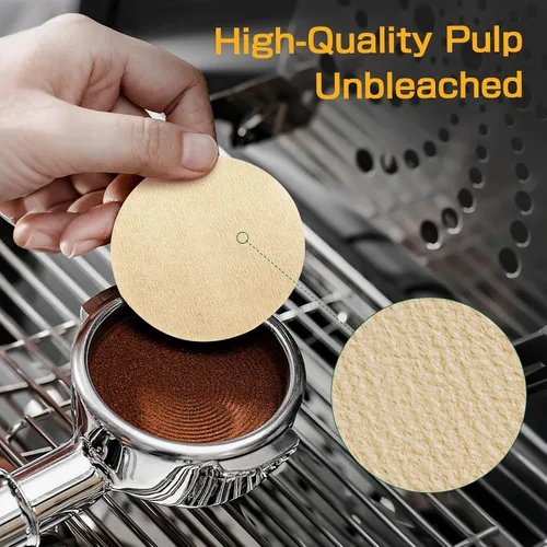 Vista 3 de 600 piezas de papel filtro de espresso para máquina de espresso CASABREWS, filtro portafiltro desechable para portafiltro manual De'Longhi Stilosa