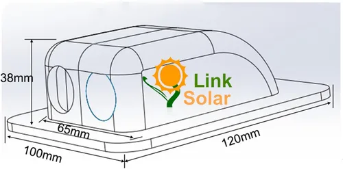 Vista 2 de Prensaestopas de Entrada de Cable Solar Doble ABS Resistente a la Intemperie, Conector de Cable Curvo para Todos los Tipos de Cable de 2mm² a 6mm²