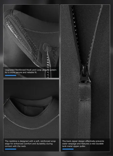 Vista 4 de Hevto Traje de neopreno para hombre, 5/4/3/0.079 in, traje húmedo completo en agua fría para buceo, surf, natación para deportes acuáticos