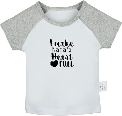 Vista 4 de Pack of 2, This Boy Loves His Auntie & I Make Nana's Heart Full Funny Tshirt, Newborn Infant Baby T-Shirts Graphic Tee Tops