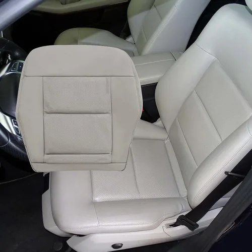 Vista 10 de Priprilod Funda de asiento de cuero negro para lado del conductor, parte inferior, de repuesto, compatible con Mercedes Benz E350 E550, modelo 2010