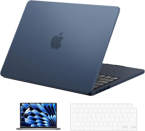 Vista 11 de EooCoo Funda para MacBook Air de 13 pulgadas M5/M4/M3/M2 2026-2022 Cristal transparente