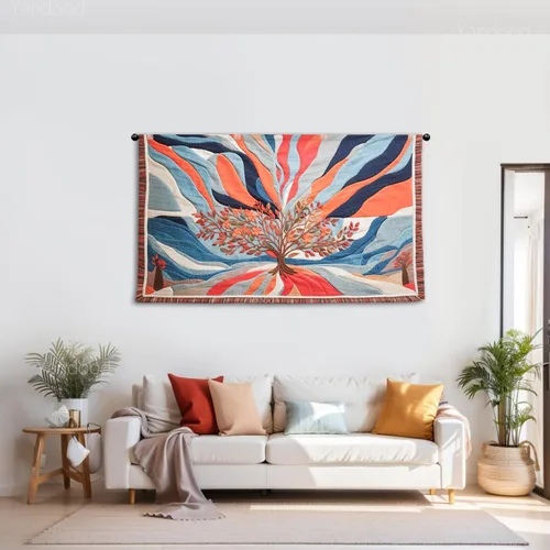 Vista 5 de Barra Telescópica para Colgar Tapices de 17-64 Pulgadas para Tapices Estéticos Ligeros Decoración de Habitación Barra Escalable para Colgar en Pared