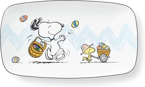 Vista 12 de Lenox 895684 Peanuts Easter Snoopy - Juego de platos decorativos de 4 piezas, vajilla de primavera