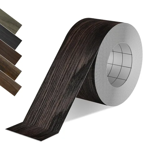 Vista 19 de Bandas de borde de PVC negro, rollo de 1 1/2 "x 10 pies - Borde flexible pre-pegado