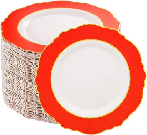 Vista 17 de WDF - 60 platos desechables de plástico transparente para postre, 7.5 pulgadas, pequeños, desechables, para pasteles, aperitivos, postres