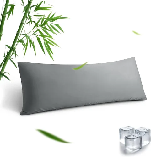Vista 20 de Fundas de almohada estándar, fundas de almohada de viscosa refrescante de bambú con cierre de sobre, suave que absorbe la humedad para personas que