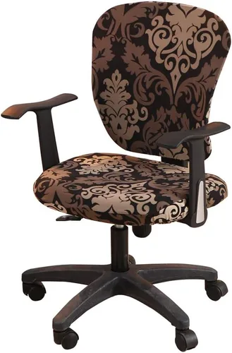 Vista 22 de Jinzio Funda para silla de oficina de computadora, tela protectora dividida y elástica, de poliéster, universal, para escritorio, para silla