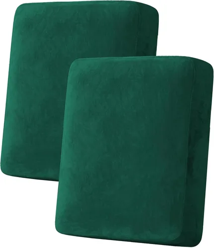 Vista 213 de H.VERSAILTEX Funda de cojín elástica de terciopelo para sofá, funda de cojín de felpa para cojines de silla, protector de muebles, cojín de asiento