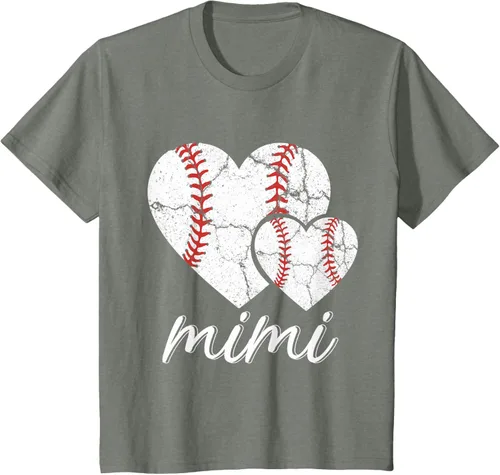 Vista 94 de Camiseta de béisbol Mimi para el Día de la Madre, Negro, S