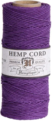 Vista 21 de Hemptique - Carrete de cordón de cáñamo 100 % - 62.5 m de hilo de cáñamo - Hecho con amor - Hilo de cordón de 20 ~ 1 mm para hacer joyas, macramé
