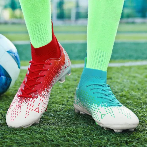 Vista 6 de Men's Cleats Firm Ground Soccer Shoes Athletic Lightweight Running Outdoor Turf Comfortable Training Football Shoes