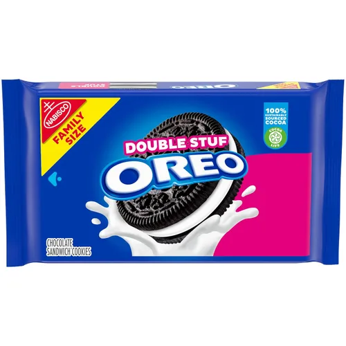 Vista 27 de OREO Galletas de sándwich de chocolate con crema sabor a chips de Java tamaño familiar, 17 onzas