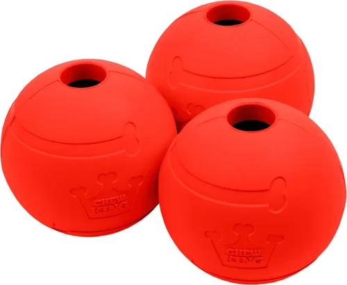 Vista 14 de Chew King Perro 2.5 pulgadas sabor tocino bolas de goma paquete 3 razas grandes