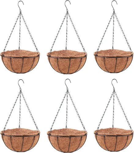 Vista 11 de LaLaGreen - Cestas colgantes para plantas (8 pulgadas, 2 unidades)