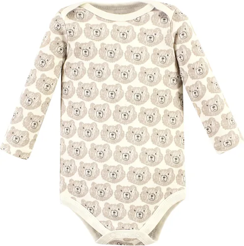 Vista 50 de Hudson Baby Body unisex de algodón de manga larga para bebé, leopardo rosa rojo