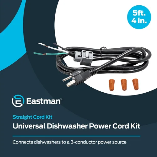 Vista 2 de Kit de cable de alimentación universal para lavavajillas Eastman de 5/4 pulgadas, recto, 69011