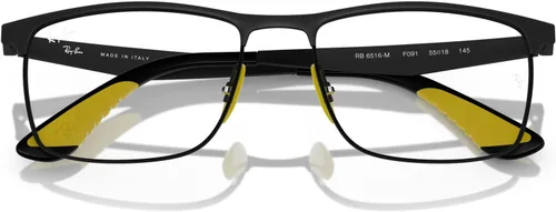 Vista 5 de Ray-Ban Rx6516m Scuderia Ferrari Collection - Marco rectangular para gafas graduadas, Negro matelente de demostración.