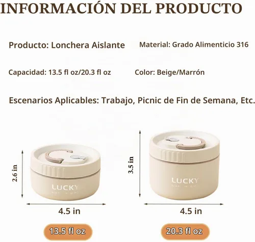 Vista 6 de Lonchera de acero inoxidable, caja bento aislada sellada de 3 niveles para mantener caliente para adultos, contenedor de alimentos térmico