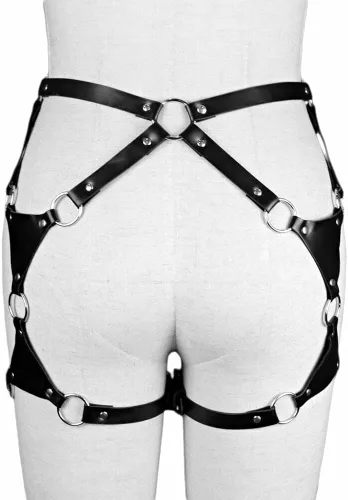 Vista 6 de CHIRCOLS Punk Leather Body Belt Suspenders Lingerie Gothic Garter Belts