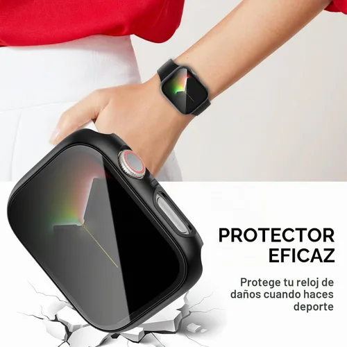 Vista 6 de Paquete de 2 fundas protectoras de pantalla para Apple Watch SE 2025 SE Series 6 5 4 SE de 40mm, protector de vidrio Anti-Espía, cubierta rígida