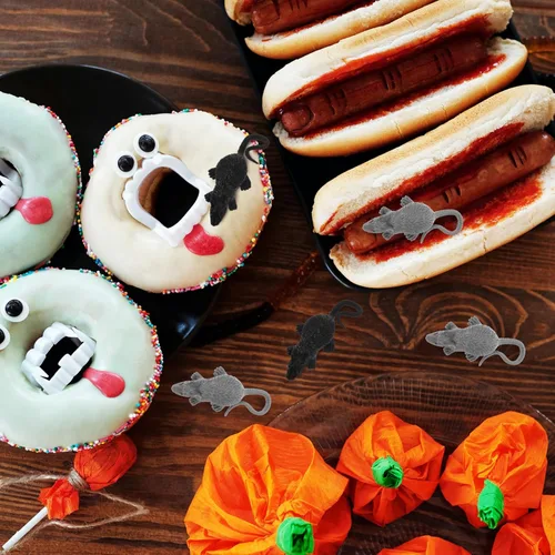 Vista 8 de YARNOW 20 ratas falsas de plástico, ratones aterradores para fiestas de Halloween, reunión, juguete complicado