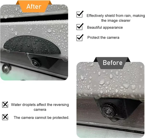 Vista 6 de Cubierta para cámara de visión trasera del automóvil, protector de protección impermeable más ancho y largo, protector de silicona a prueba