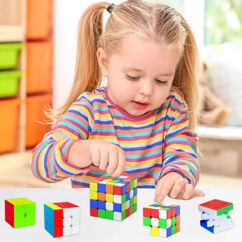 Vista 2 de Super Gran Cubo de Velocidad 3x3, Juego de Acertijo Grande sin Calcomanías 3x3 (7 Pulgadas)
