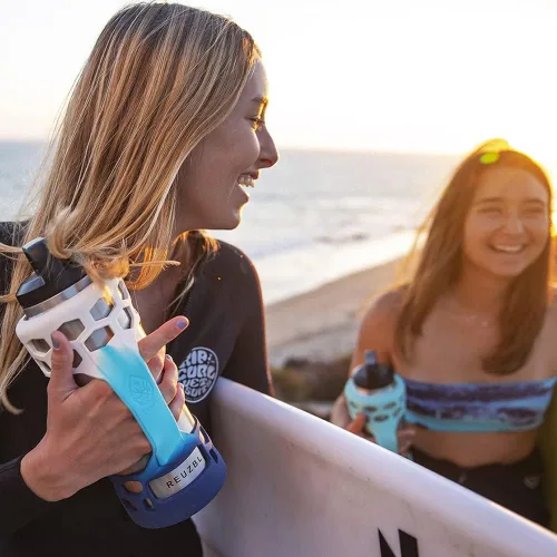 Vista 3 de Protector de funda de silicona para maletero con asa, compatible con Hydro Flask de 40 onzas, 32 onzas, 24 onzas, 21 onzas, parachoques protector