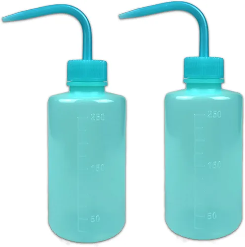 Vista 10 de 2 botellas de plástico de lavado de seguridad de 250 ml 8.5 oz, color negro