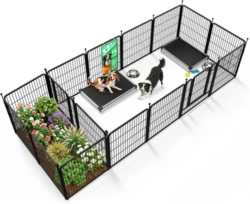 Vista 66 de FXW Rollick - Corralito para perros para patio, campamento con casa rodante, patentado, 24 pulgadas, 2 paneles Fácil instalación, resistente