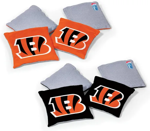 Vista 22 de Wild Sports - Bolsas de frijoles de doble cara de fútbol americano profesional de la NFL, 8 unidades, bolsas de lanzamiento de primera calidad