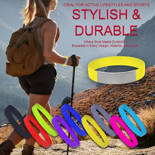 Vista 2 de Pulsera de alerta médica de silicona - Pulseras de identificación para mujeres y hombres