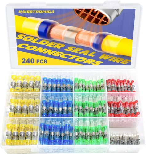 Vista 12 de 180 PCS Conectores de Cable con Sello de Soldadura - haisstronica Conectores de Cable de Soldadura Termocontraíbles - Conectores a Tope Impermeables