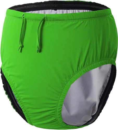Vista 10 de Pañales de natación reutilizables para adultos, ropa de baño para necesidades especiales para incontinencia, cubiertas de pañales de tela Negro