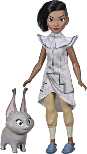 Vista 3 de Disney's Raya and The Last Dragon Young Raya y Namaari Fashion Dolls 2 unidades, ropa de muñeca de moda, juguete para niños de 3 años en adelante