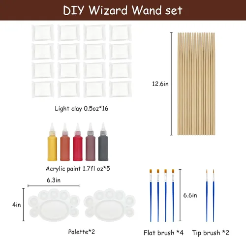 Vista 6 de Maikoi Kit de fabricación de varitas mágicas de mago, juego de manualidades para niños y adultos, regalo de fiesta de cumpleaños, haz tus propias 16