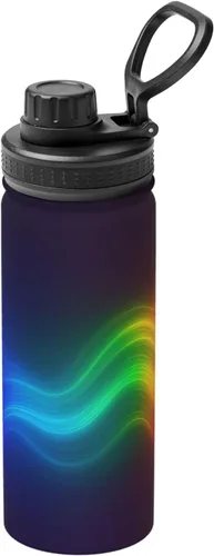 Vista 11 de Bright Star Printed Insulated Water Bottle, 18oz Stainless Steel Funny Travel Mug, Leakproof Hot & Cold for Sports, Gym, Hiking