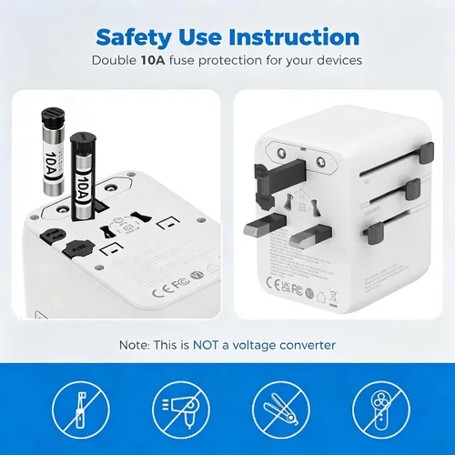 Vista 4 de Adaptador universal del viaje, enchufe europeo del viaje 45W