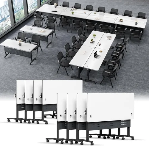 Vista 70 de Mesa de conferencias plegable, mesa de sala de conferencias con ruedas, mesa de conferencias plegable modular, mesas de reuniones de entrenamiento
