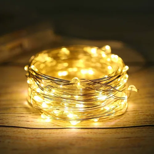 Vista 13 de ANJAYLIA Guirnalda de luces de Pascua que funciona con pilas, 20 luces LED pastel de 9.8 pies, guirnalda de luces pequeñas impermeables para Luces